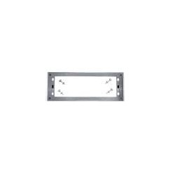 Cadre encastré et sagex de protection pour grille design allongée, blanc, 430x160
