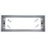 Cadre encastré et sagex de protection pour grille design allongée, blanc, 430x160