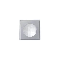 Grille carrée design Zehnder Torino DN125, inox