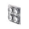 Plaque de raccordement en 4x75 pour caisson silencieux de répartition CW-S-220 ou CW-D-220