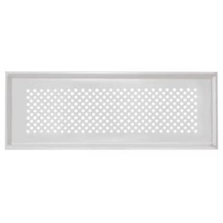 Grille design allongée Zehnder Pisa blanc