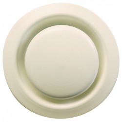 Grille ronde métallique Venezia - Ø 125 mm - Blanche ou Inox [- Bouche  acier - Réseau ventilation - Zehnder]